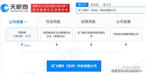 科大讯飞发起成立苏州清环科技公司,经营范围含环保设备制造